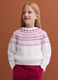 White crew-neck jacquard knit jumper, regular fit_1