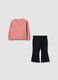 Multicolour pure cotton set with animal-print sweatshirt for baby girl_1