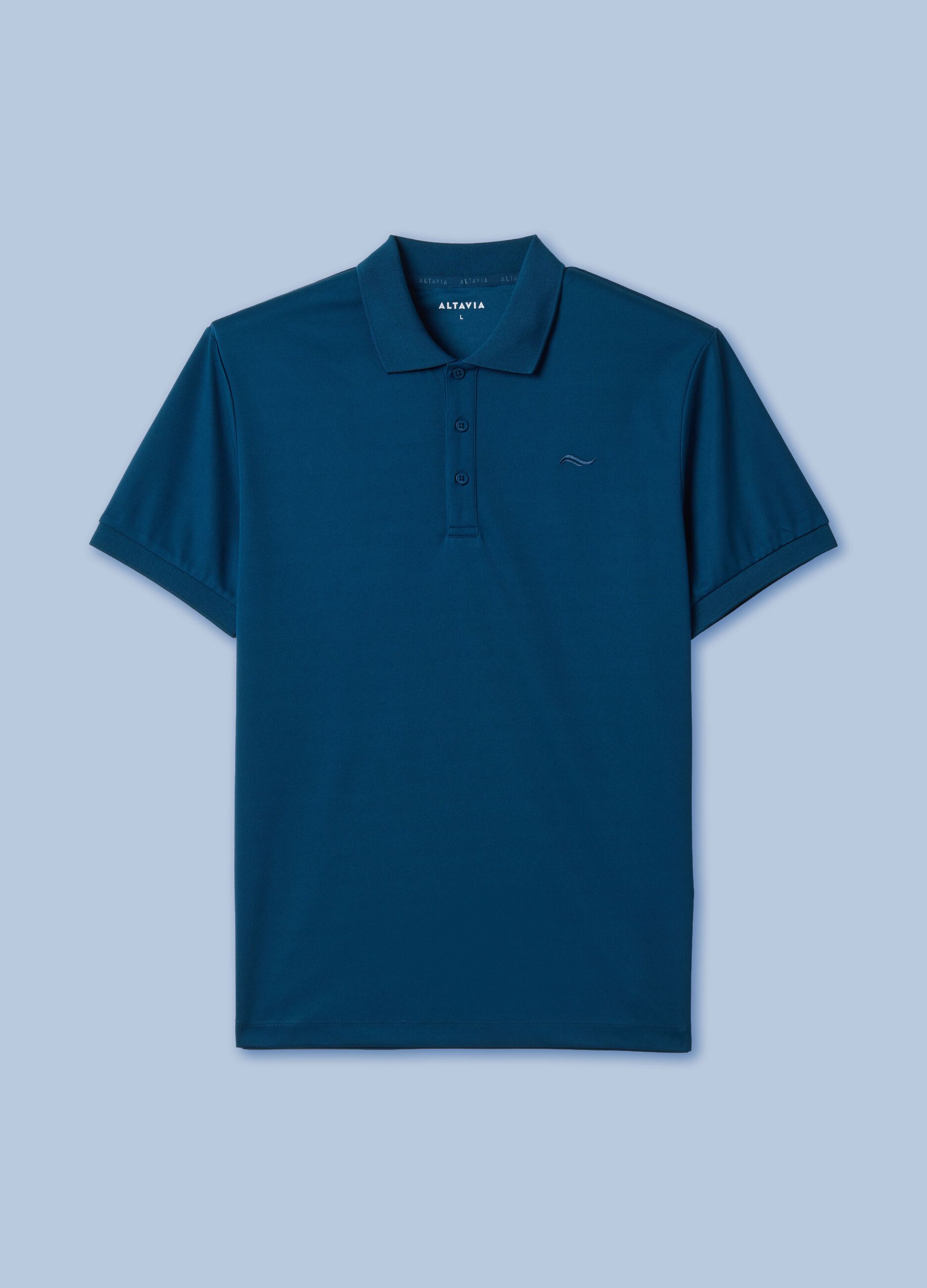 ALTAVIA SAILING blue polo shirt with classic breathable collar