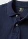 Long-sleeve blue polo shirt in pure cotton regular fit_5