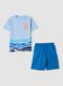 Hellblauer Kinderpyjama aus reiner Bio-Baumwolle, Regular Fit_0