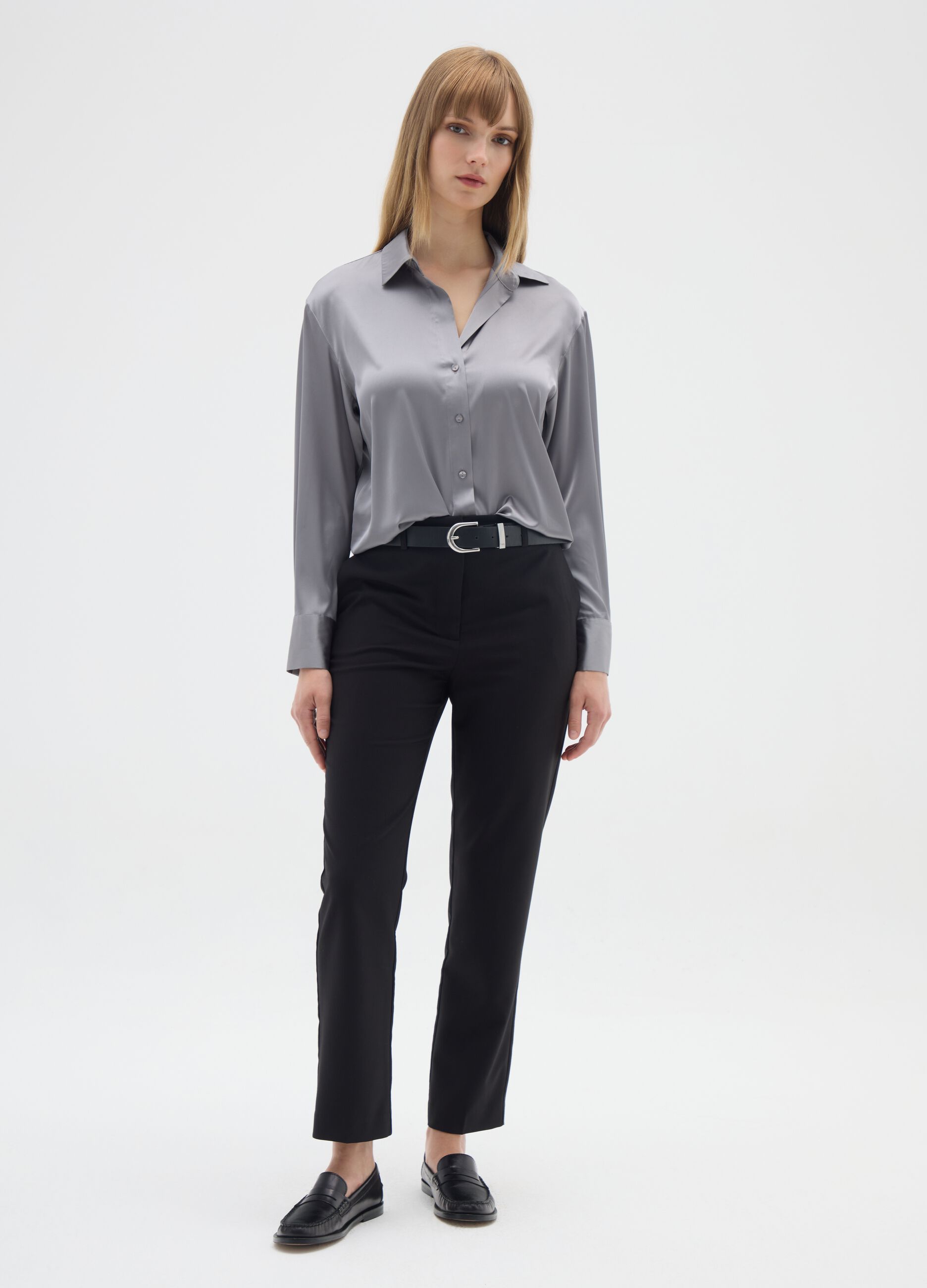 Black Slim Elasticated Trousers
