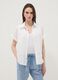 Camisa blanca de algod&oacute;n puro de manga corta calada, corte regular_1