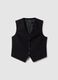Elegant Black Viscose Blend Waistcoat Regular Fit_4