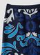 Blue pure cotton sarong with decorative print_5