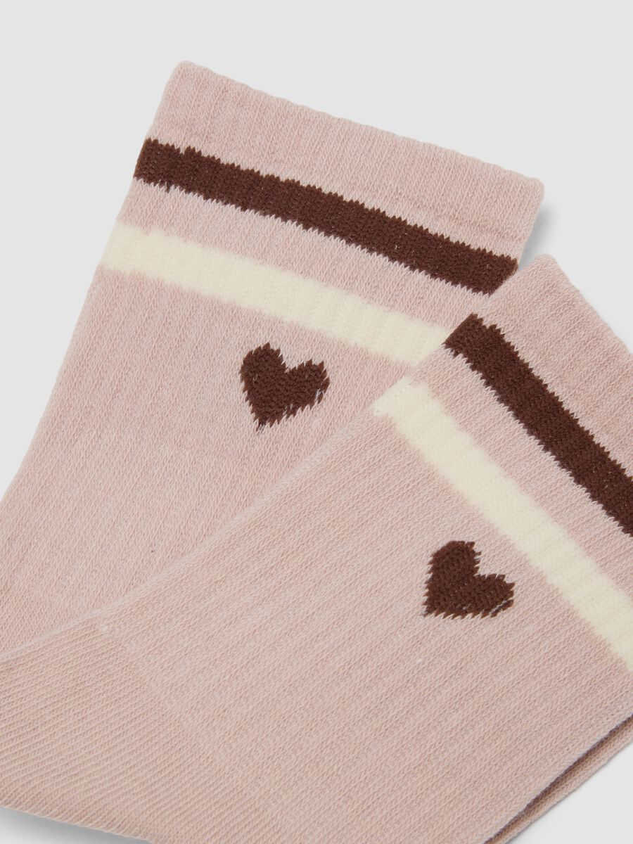 Calzini rosa in cotone organico elasticizzato_1
