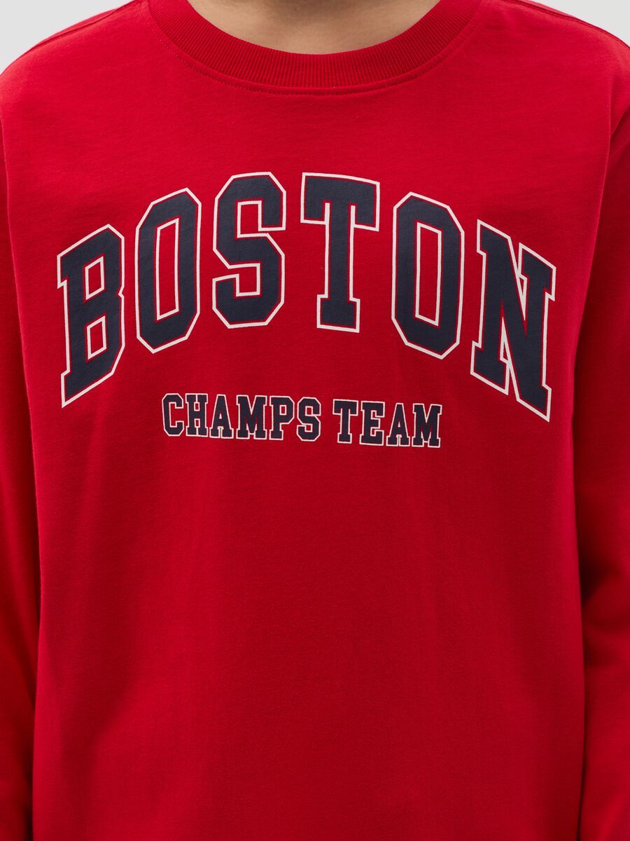 Long-sleeved T-shirt with college print_1