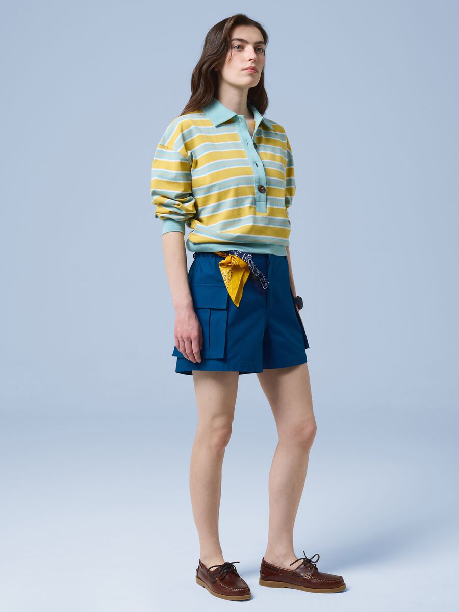 Gestreiftes ALTAVIA SAILING Langarm-Poloshirt aus reiner Baumwolle_1