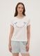 White organic cotton Mickey Mouse print pyjama T-shirt_2