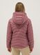 Regular fit pink padded jacket with hood_2