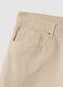 Beige stretch cotton trousers regular fit_5