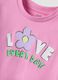 Girl's regular fit pink pure cotton T-shirt with print_2