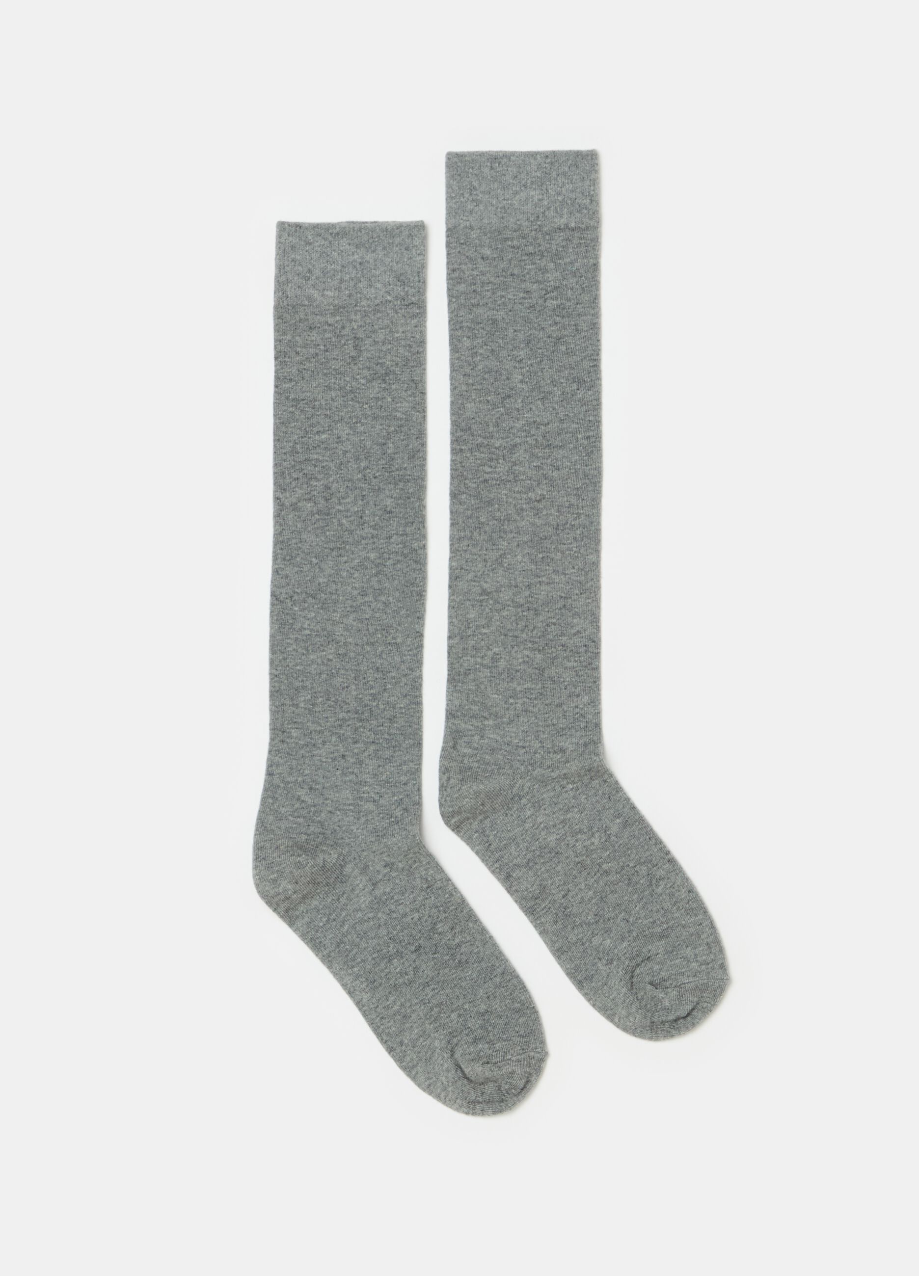 Pack de cinco pares de calcetines largos en tejido elástico