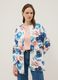 Multicolour collarless floral blazer, regular fit_1