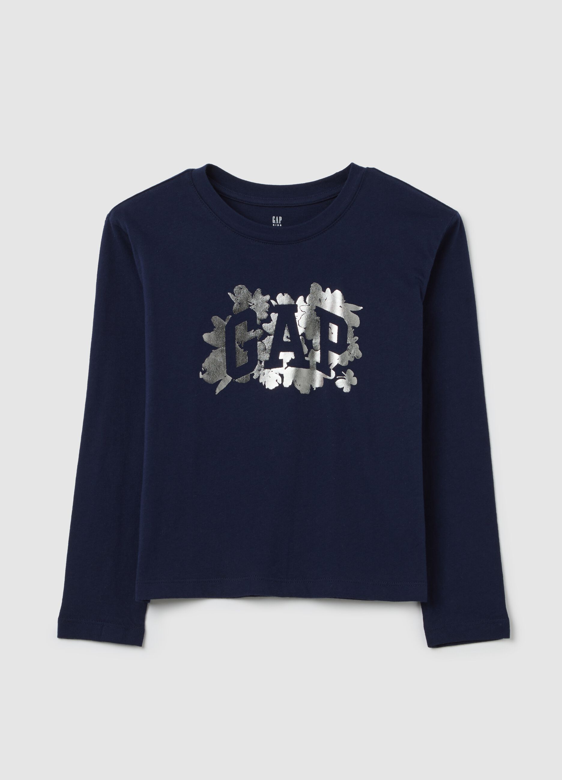 Blaue Langarm-T-Shirt mit GAP-Logo