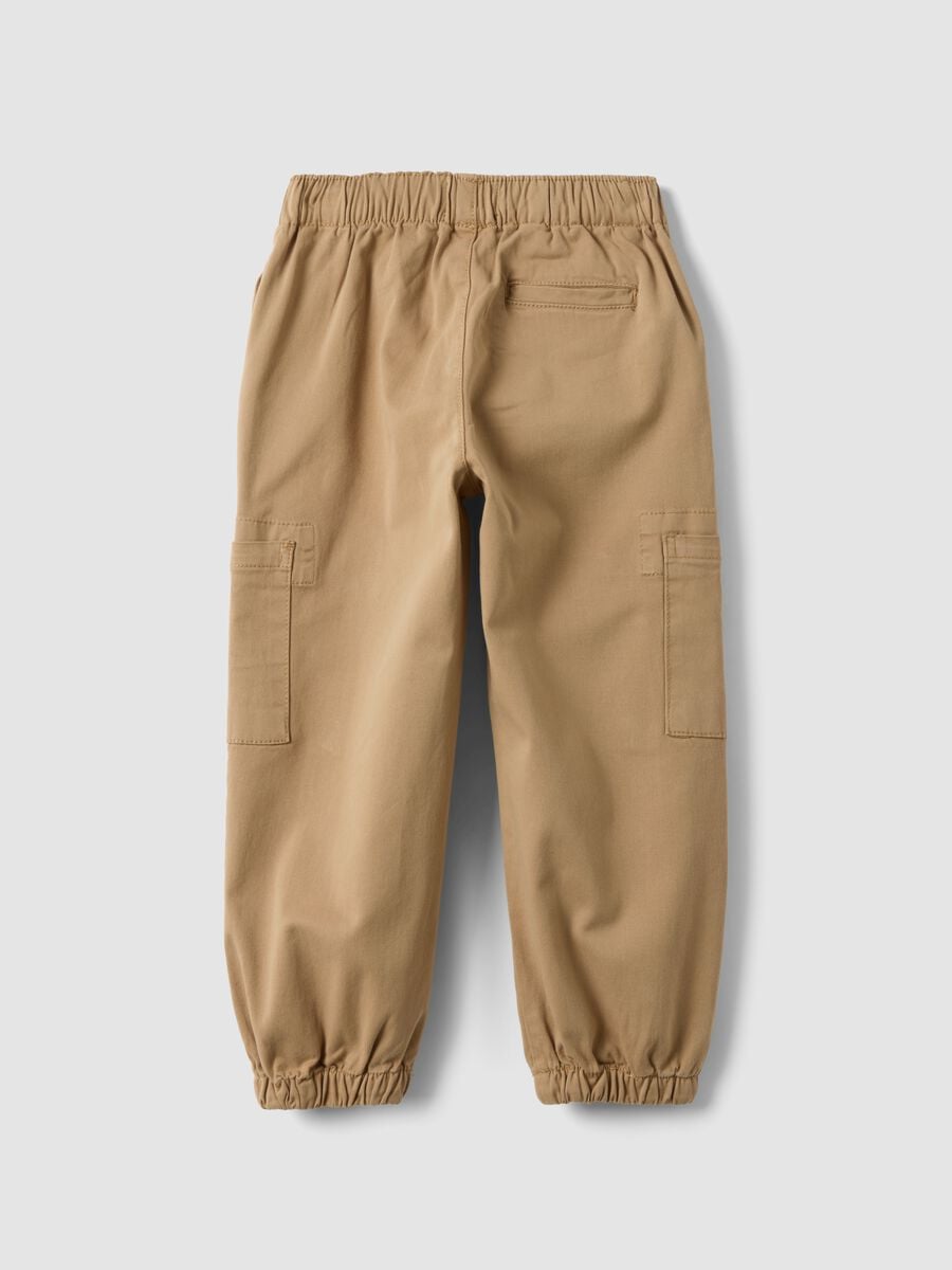 Blue stretch cotton denim trousers_1
