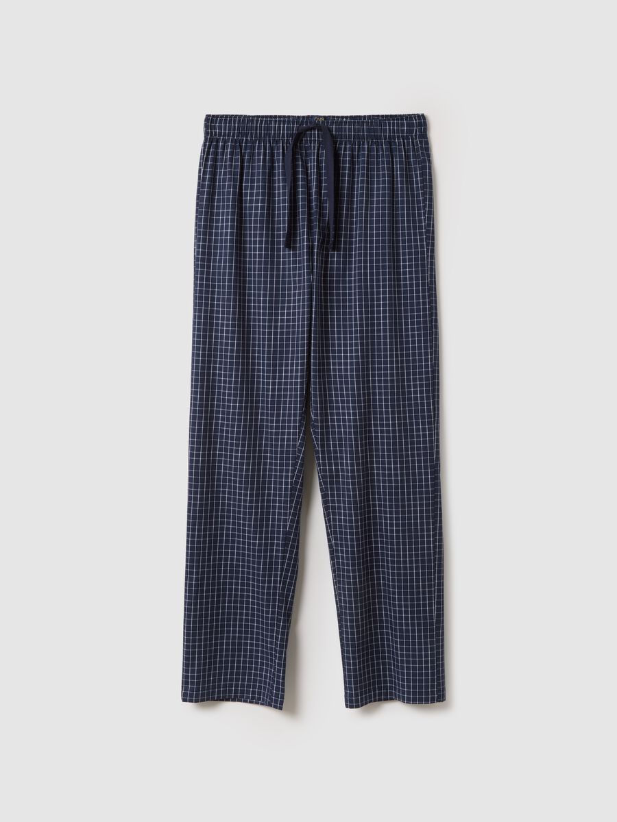 Multicolour Check Pure Cotton Pyjama Trousers Regular Fit_4