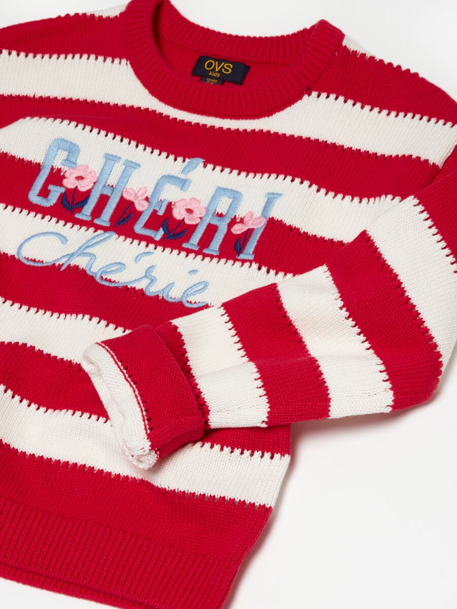 Striped pullover with embroidered lettering_2