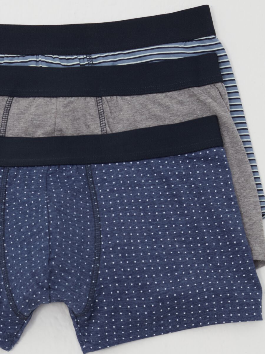 Three-pack boxer shorts with pattern in stretch organic cotton_3