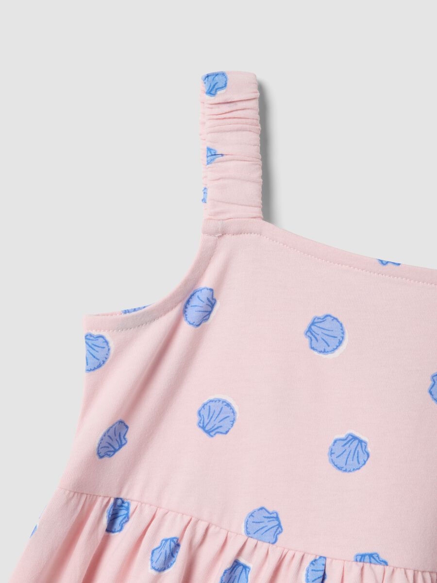 Girls&rsquo; pink pure cotton polka-dot dress, regular fit_2