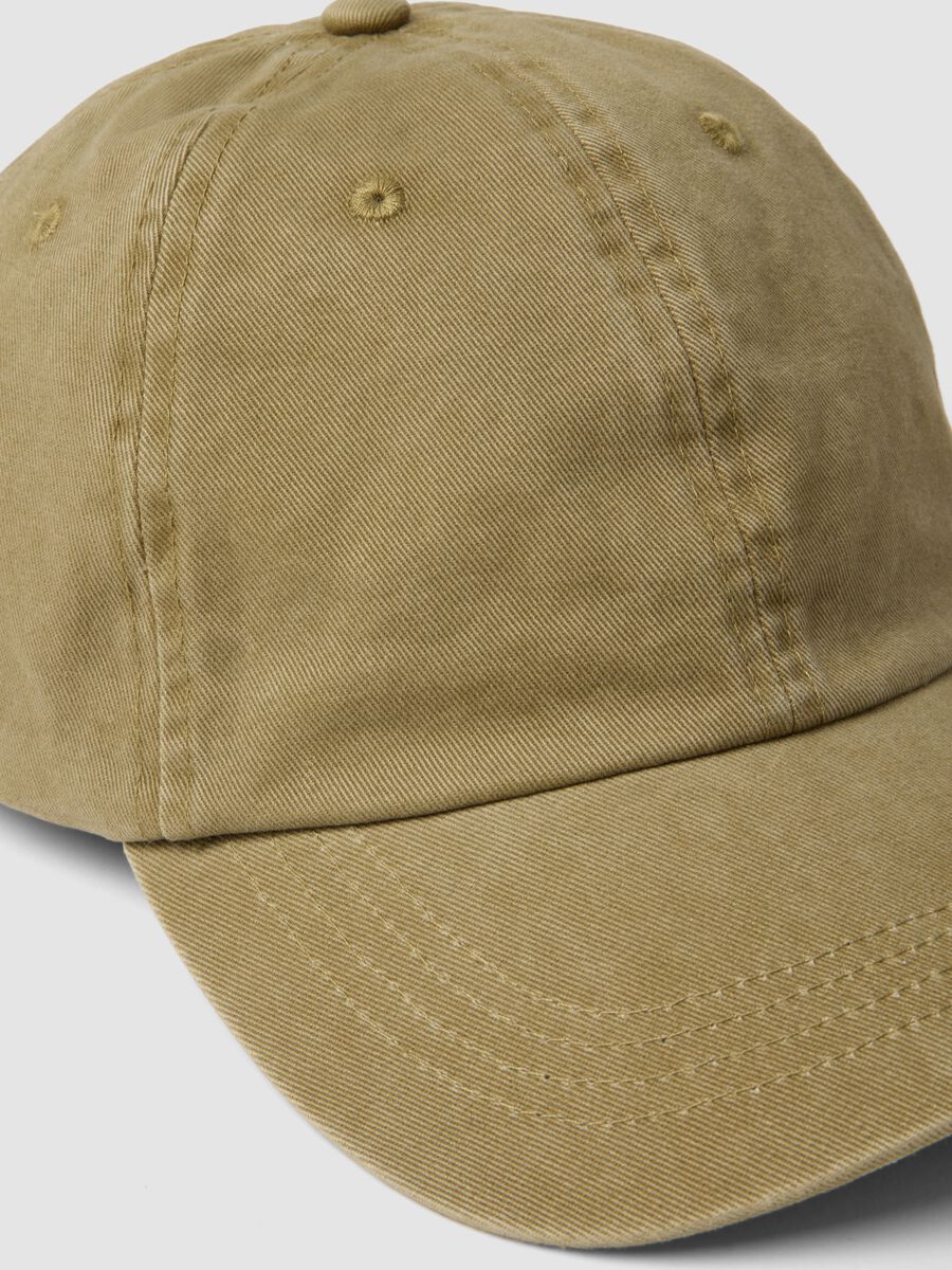 Beige pure cotton baseball cap_1