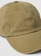 Beige pure cotton baseball cap_1