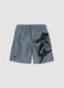 Kids' Grey Swim Shorts Regular Fit with One Piece Print_0