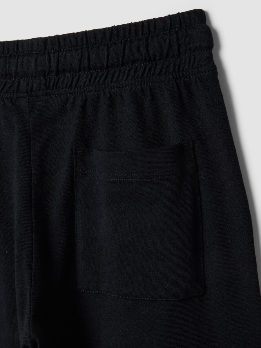 Boys&rsquo; black 100% cotton regular-fit shorts_3