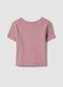 Pink short-sleeve stretch-cotton T-shirt_1