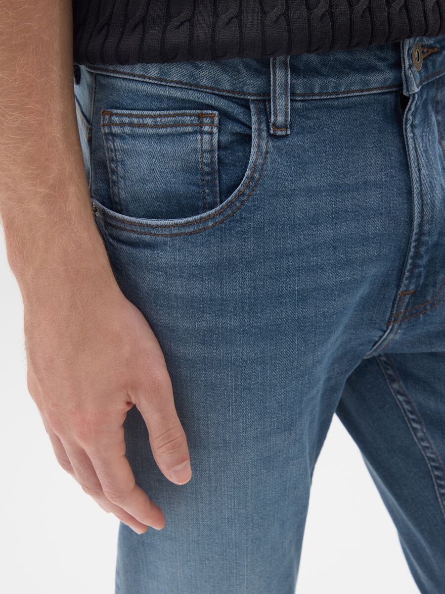 Slim Fit Blue Denim Jeans_3