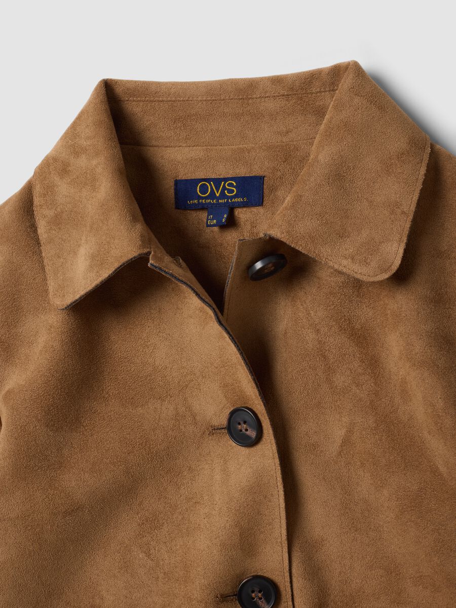 Beiges Shacket in Regular Fit mit aufgesetzten Taschen_1