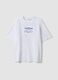 White pure cotton short-sleeve printed T-shirt_0
