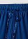 Regular fit blue stretch viscose blend pyjama shorts_5