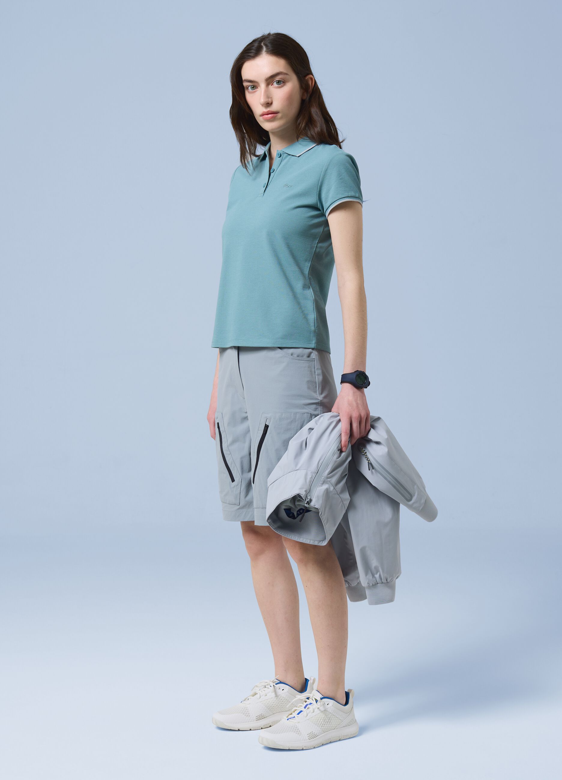 Gr&uuml;nes ALTAVIA SAILING Poloshirt aus Stretch-Baumwolle