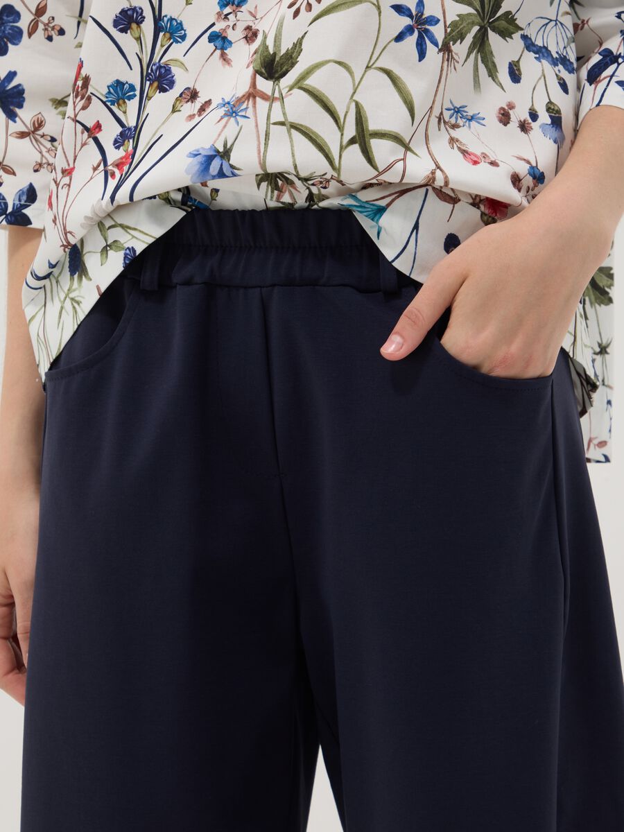 Blaue Hose aus Stretch-Baumwolle_3