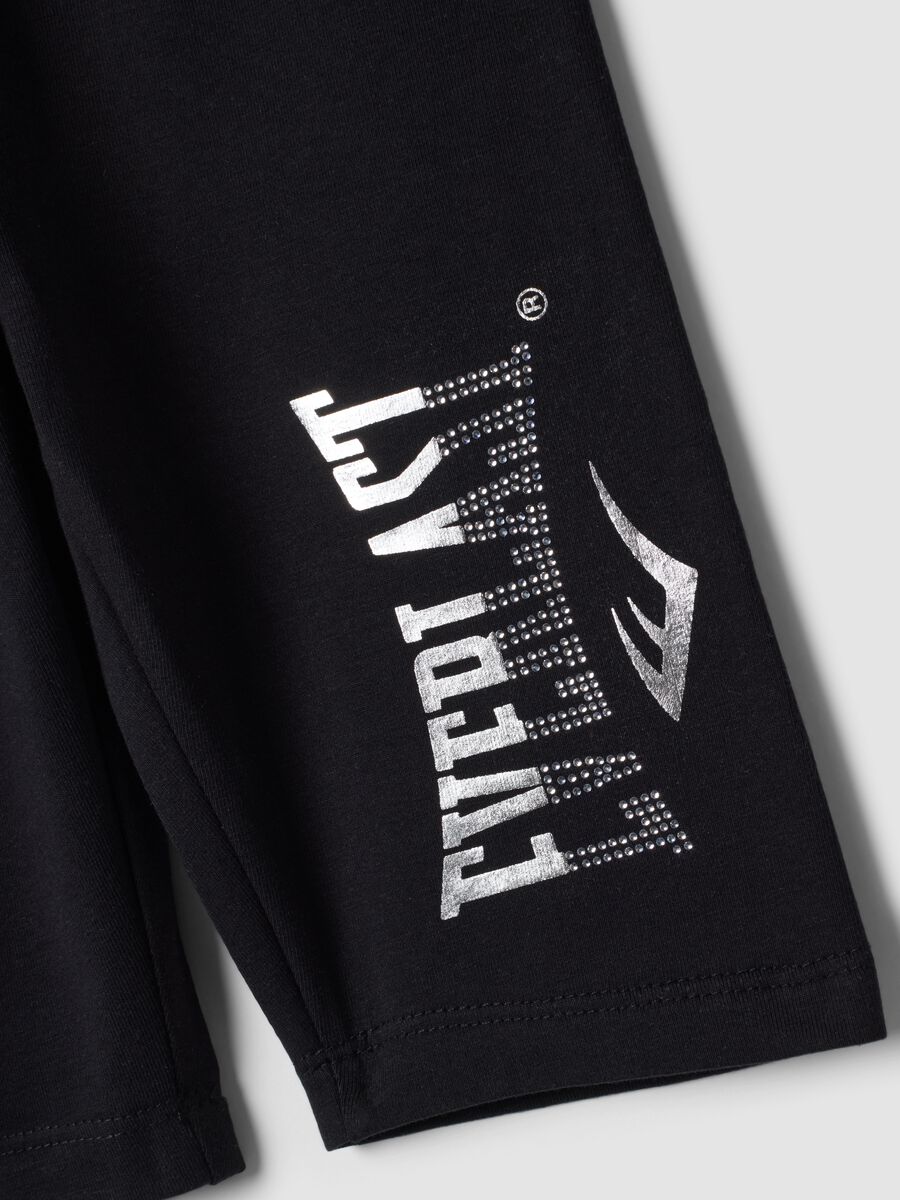 Black stretch cotton shorts_2