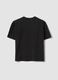 Boys&rsquo; black pure cotton short-sleeve T-shirt, oversized fit_4
