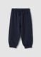 Pantaloni jogger blu in puro cotone organico_0