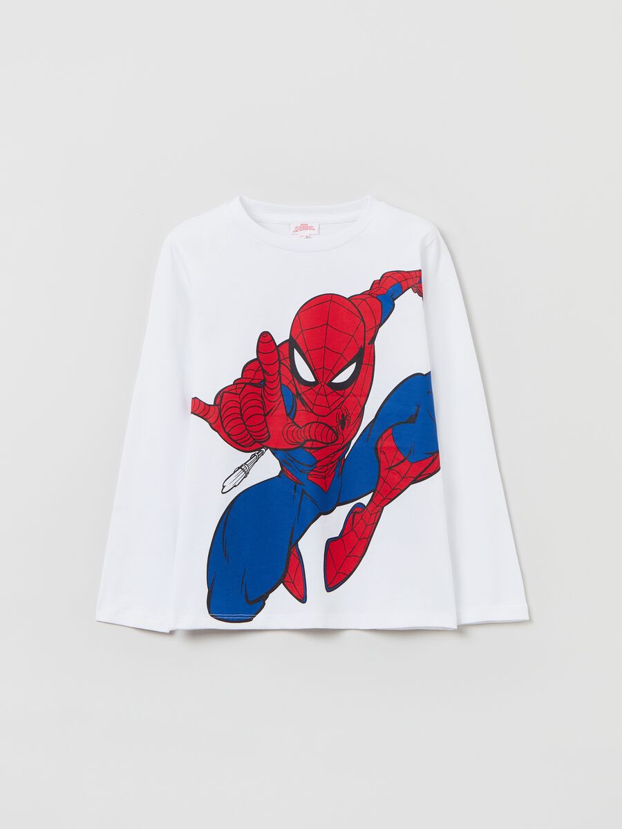 T-shirt with Spider-Man print and long sleeves_0