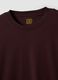 Brown long-sleeved pure organic cotton crew-neck T-shirt_2