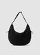 Black shoulder bag with adjustable strap_0