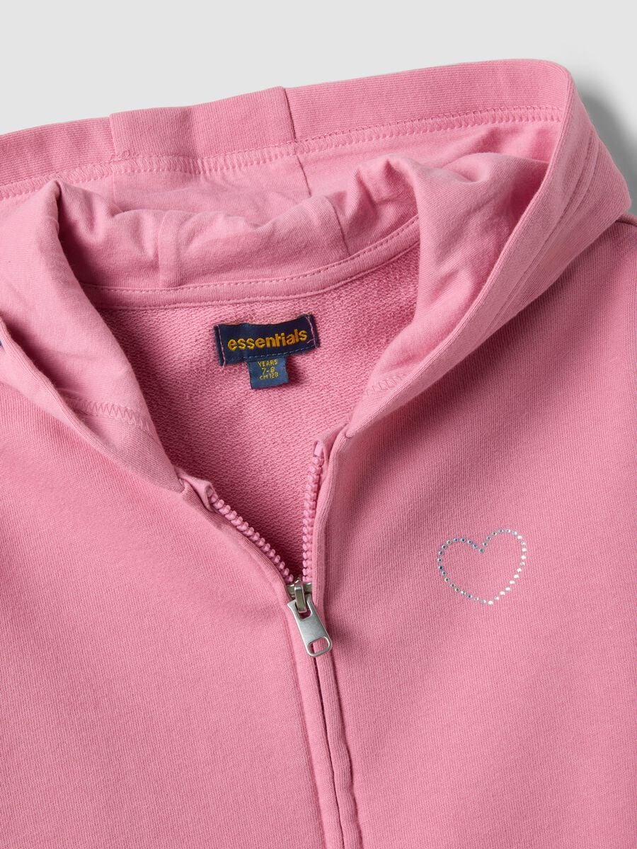 Girls&rsquo; pink organic cotton hooded sweatshirt_2