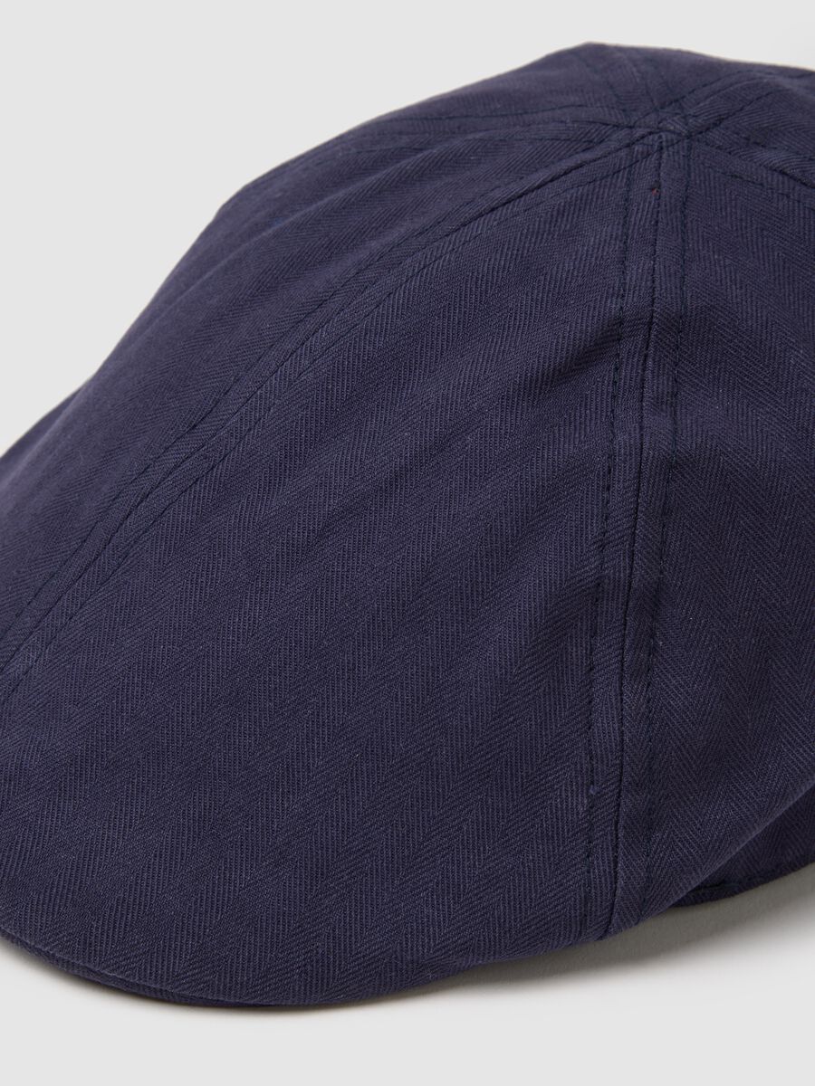 Blue pure cotton flat cap_2