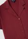 Camicia over fit rossa in misto viscosa a maniche corte_2