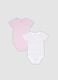 2er-Pack rosa Kurzarm-Bodys aus Bio-Baumwolle f&uuml;r Babys und M&auml;dchen_0