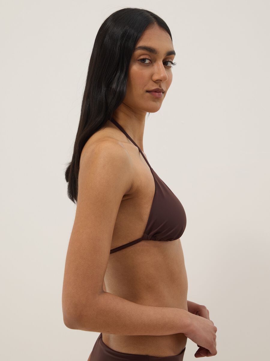 Braunes Triangel-Bikini-Top aus Stretchmaterial_3