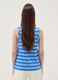Blaues gestreiftes Tanktop aus elastischer Viskose_3