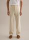 White pure linen trousers with regular fit_1