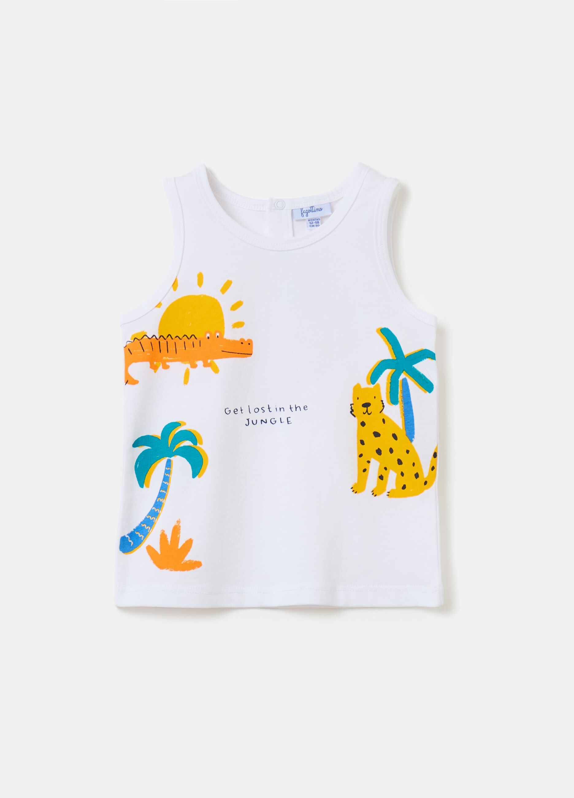 Tank top in cotton with print