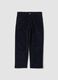 Blaue Ripp-Hose aus Stretch-Baumwolle_0